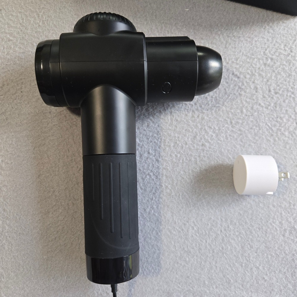 TOLOCO EM26 Percussion Massage Gun Unisex OS Black Deep Tissue 10 Heads LED - Picture 5 of 8